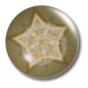Golden Star Button Orb