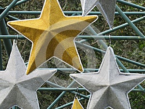 Golden star, christmas decoration