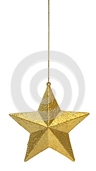 Golden star hanging