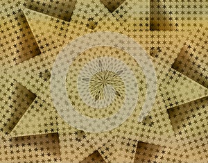 Golden Star Kaleidoscope wallpaper