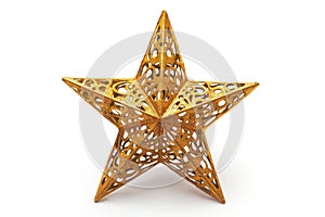 Golden Star with Ornamental Pattern