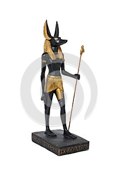 Golden statue of Anubis