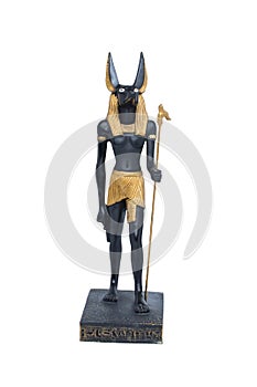 Golden statue of Anubis