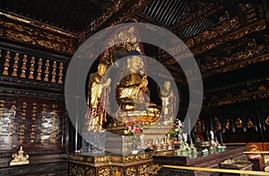 Golden statue of Buddha-- southern Xian (Sian, Xi'an), China