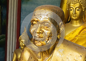 Golden statue in buddhist temple