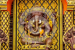 Golden statue of ganesha