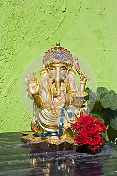 Golden statue of Ganesha