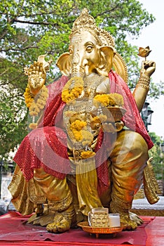 Golden statue of Ganesha