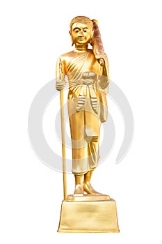 Golden statue of Phra Sivali in Wat Suan Dok Temple , Chiang Mai