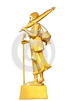 Golden statue of Phra Sivali in Wat Suan Dok Temple , Chiang Mai