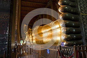 Golden Statue of Reclining Buddha, Thailand