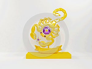 Golden statue of a scorpion