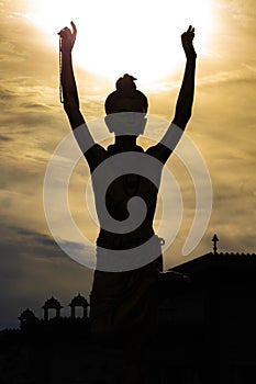 Golden statue statue of Nilkanth Varni at BAPS Swaminarayan Akshardham