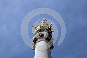 Golden statue of Virgin Mary, Zagreb cathedral