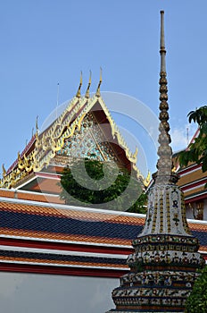 Golden statues Buddha Bangkok temple Thailand buddhism