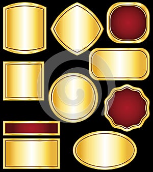 Golden stickers and medals