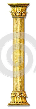 Golden stone column photo