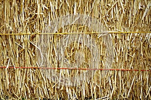 Golden straw bale