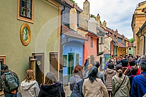 Golden Street or Golden Alley in Prague, Czech Republic.