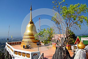 Golden stupa in a Buddhist Temple in Thailand