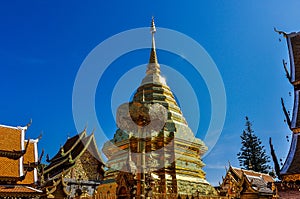 Golden stupa in Doi Suthep Temple, Thailand