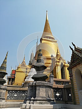 Golden Stupa, Phra Siratana Chedi, Wat Phra Kaew, Thailand photo