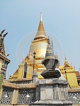Golden Stupa, Phra Siratana Chedi, Wat Phra Kaew, Thailand photo