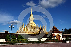Golden Stupa in vientiane-lao photo