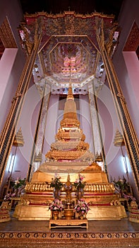 Golden stupa at Wat Mahathat in Bangkok, Thailand