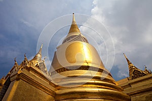 Golden Stupas at Grand Palace, Bangkok, Thailand