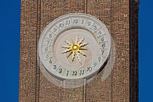 Golden Sun Clock