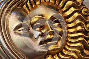 Golden sun silver moon mask