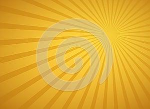 Golden sunbeams and rays vector illustration retro background