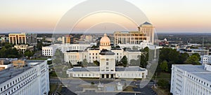 Dexter Avenue leads to the classic statehouse in downtown Montgomery Alabama photo