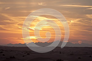 Golden Sunrise over the Hajar Mountains in the UAE