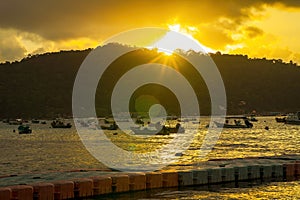 Golden sunrise in Perhentian Island