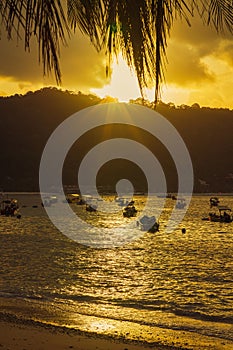 Golden sunrise in Perhentian Island