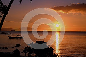 Golden Sunset in Anilao Philippine landscape