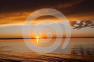 Golden Sunset on Buffalo Lake, Alberta