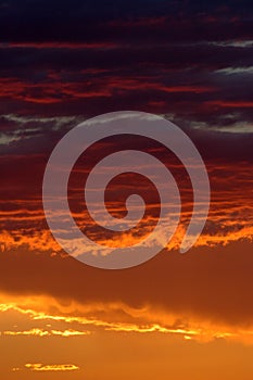 Golden sunset in Namibian desert