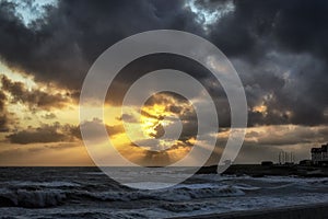 Golden sunset at Porthcawl