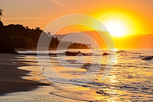 Golden sunset/sunrise shoreline 2