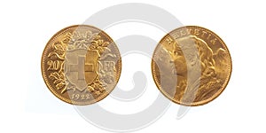Golden Swiss Franc Helvetia photo