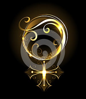 Golden symbol of Venus