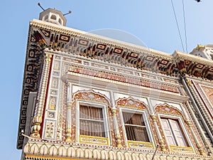 Golden temple in Amritsar. Details of architecture
