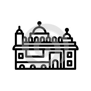 Golden Temple, Amritsar, India, Harmandir Sahib fully editable vector icons