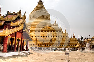 Golden temple in Bagan, Myanmar