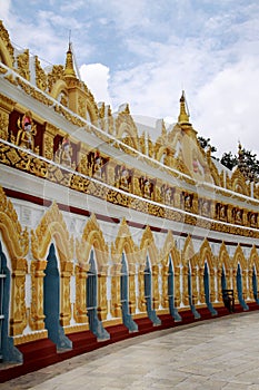 Golden temple detail in Sagaing, Myanmar