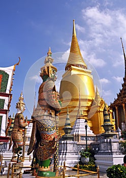 Golden Temple Dome & Guards at the Grand Palace