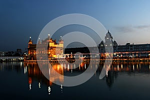 Golden Temple in the evening. Amritsar. India